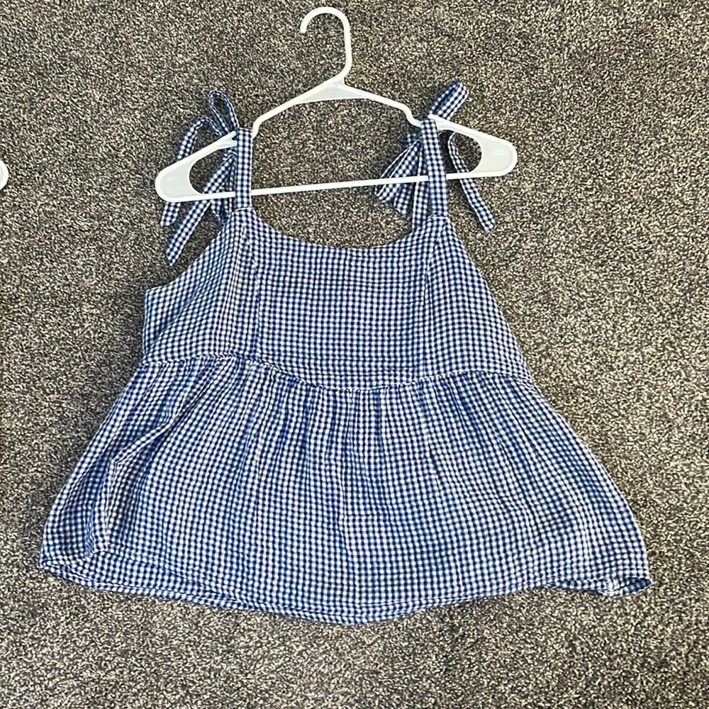 Blue Gingham Top (medium) - Old Navy